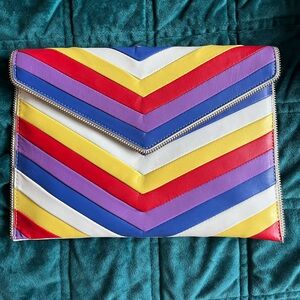 Rebecca Minkoff Multicolor Chevron Clutch